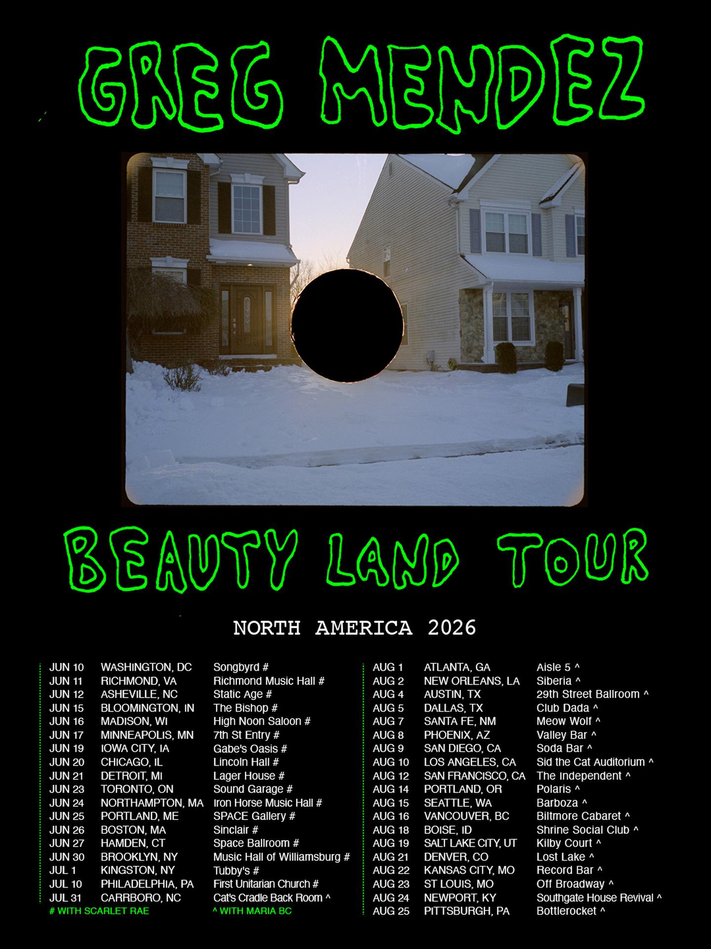 Maria BC Beauty Land Tour Poster 2026